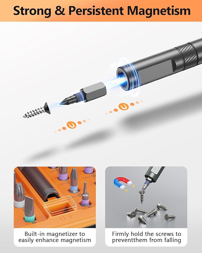 AMIR 42 in 1 Magnetic Screwdriver Set, Ratchet Screwdriver Set with Multi Bit, DIY Repair Tool Kit with Versatile T Handle for Furniture, Computer, Bicycle, Electronic Repair