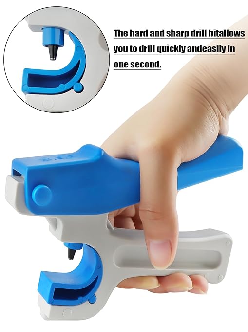 Kalolary 2Pcs Drip Irrigation Hole Punch, Drip Irrigation Tubing Hole Punch Lawn Garden Watering Tube Punch for 16/20/25/32 mm PE Pipe and Easier Emitter Insertion with 3 Punch Diameter Adjustment