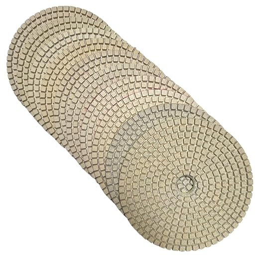 5" Wet Diamond Polishing Pads Set (2X50, 2X100, 2X200, 2X400, 2X800, 2X1500, 2X3000 Grit) - White Resin for Granite, Marble, Quartz, Engineered Stone