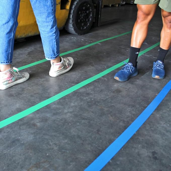 WOD Clear Vinyl Floor Tape, 3 inch x 36 yds. (Pack of 8) Ideal for Floor Marking Gym, Court, or any Other Hard Smooth Tape