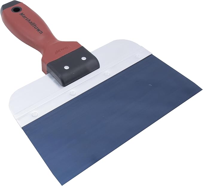 MARSHALLTOWN DuraSoft Taping Knife, 8 Inch Blue Steel Blade, Made in the USA, For Drywall Finishing, 3508D