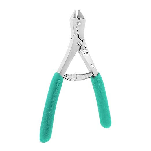 Excelta 147AT Stainless Steel Carbide Insert Compound Action Cutter, Taper Head, Cushioned Anti-Static Grip, 005-.030" Cutting Capacity, 6", Semi-Flush, Intermediate