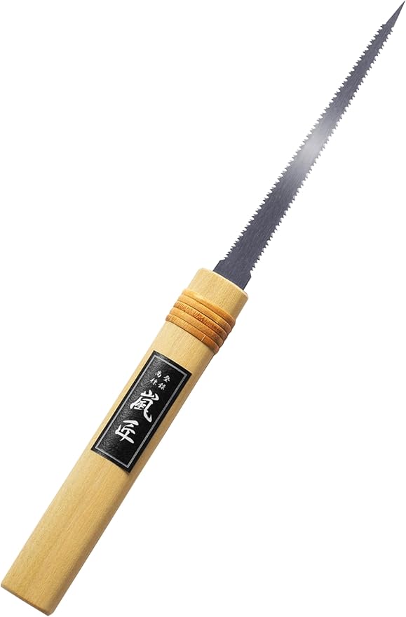 Japanese Pull Saw Woodworking Mini Keyhole Saw 4-3/4" Made in JAPAN, Ryoba Double-Edge Handsaw for Wood, Plywood, Drywall, Sheetrock, Gypsum Board, Plasterboard, Wood Handle