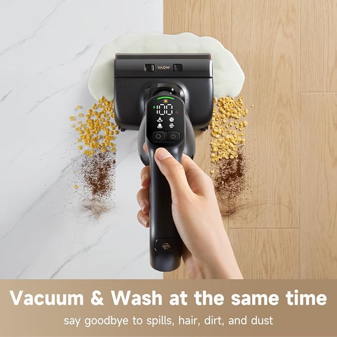 MOVA M10 Cordless Wet Dry Vacuum Cleaner 180째 Lie-Flat Smart Vacuum Mop All in One for Hard Floor, 167째F Flashdry Self-Cleaning, Zero inch Dual-Edge Cleaning, 18000Pa Suction, Zero-Tangle for Pet Hair