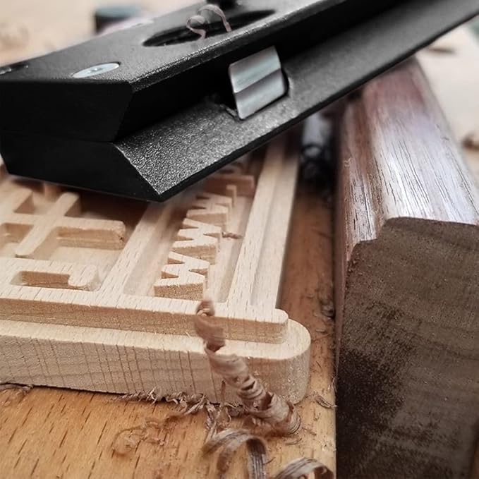 Chamfer Plane for Wood, Hand Corner Planer with Auxiliary Locator, Hand Planer for Quick Edge Planing and radian Corner Plane Trimming, Wood Edge Corner fflattening Tool for DIY Woodworking (Black)