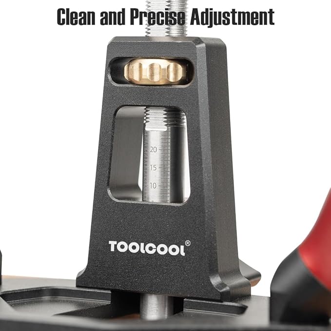 TOOLCOOL Router Plane Handheld Woodworking Tool Simple and Effective Plow Plane for Tuning Joinery Cutting Grooves Mortise (Aluminum alloy Grip)