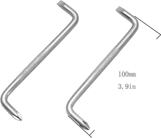 Offset Screwdriver 2PCS Double Ended Right Angle Screw Drivers Phillips and Flat Head Z Shaped Screwdrivers