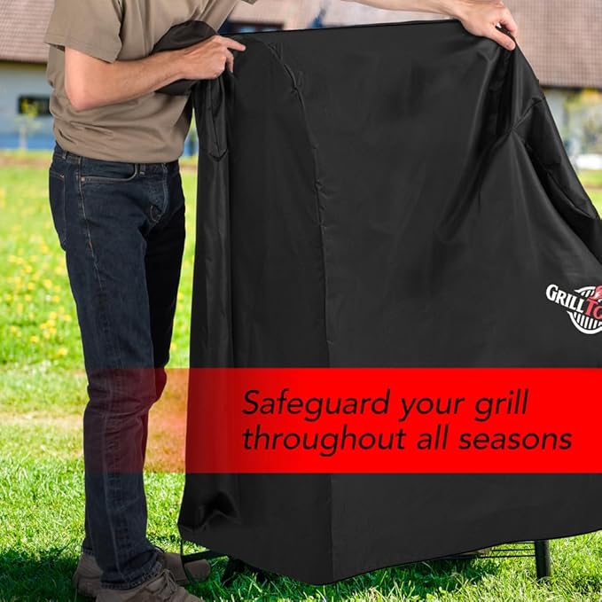 Heavy Duty Smoker Cover for Outdoor Grill ??Fits Popular Smoker Brands & Pro 575 Series Grills ??Waterproof, Weather Resistant, UV & Fade Resistant with Adjustable Straps ??Black