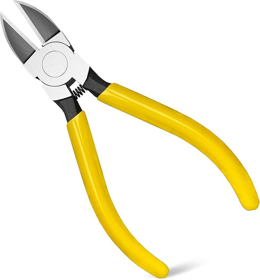 6-inch Ultra Sharp Side Cutter Set with Spring Loaded, Flush Cutting Pliers, Diagonal Cutting Plier for Jewelry Making, Electrical, Crafting, Flowers, Plastics