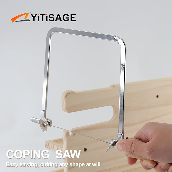 Deep Coping Saw With Diameter 1mm Diamond Wire for Woodworking, Plastic, Rubber, and Soft Metal Cutting
