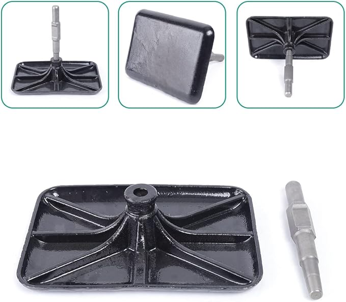 Jack Hammer Compactor Plate, Steel Tamper Rammer Plate with Thickened Chassis, Chassis & Rod Detachable, Snoring Tablet for House Foundation Tamping, Site Foundation Tamping, Tree Root Tamping, Etc