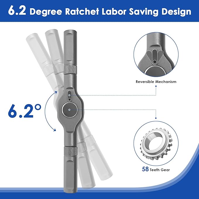 24 in 1 Magnetic Ratchet Screwdriver Set, DIY Magnetic Screwdriver Set with Detachable Handle&Multi-Bit, Portable Screwdriver Kit Precision Repair Tool for Furniture, Computer, Bicycle, Electronics