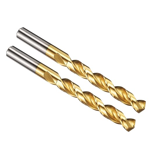 PATIKIL 13mm Drill Bit, M42 8% Cobalt High-Speed Steel Jobber Straight Shank 135° Titanium Nitride (TiN) Coated for Hard Metal Stainless Steel - 2 Pack