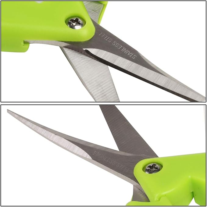 DNA Motoring TOOLS-00114 High Carbon Steel Tin Snip Tool, [Set of 2] 10 Inches Serrated Jaws, Carbon Alloy Steel Tin Snip w/Rubberized Handle, Built-in Thumb Lock