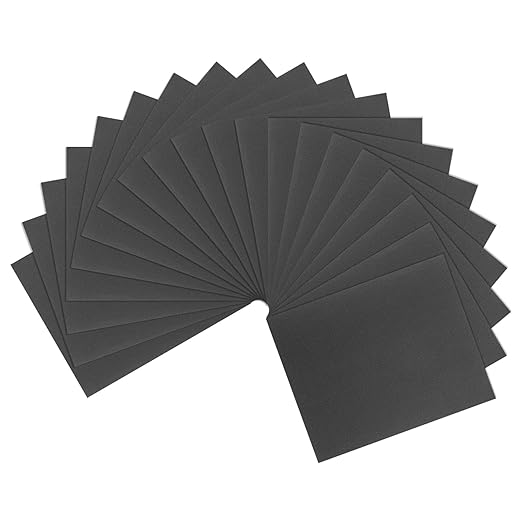 HARFINGTON 20pcs Sandpaper 400 Grit 9 x 11 Inch A-Weight Backing Silicon Carbide Abrasive Wet Dry Sanding Sheets for Wood Finishing, Metal Sanding, Automotive Polishing