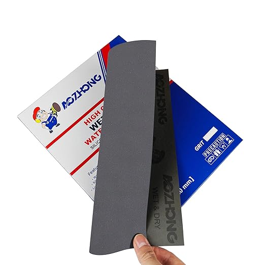 2000 Grit Sand Paper, 9 x 11 Inch, 10 Pcs Wet Dry Sandpaper Sheets, Silicon Carbide for Wood, Metal, Automotive Sanding and Polishing, Waterproof and Durable