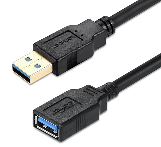 USB Extension Cable 6 FT High Speed USB 3.0 Extender Cable Type A Male to A Female Data Transfer 5Gbps for Mouse Extender Cable Keyboard Extension Cord etc(6ft Black)