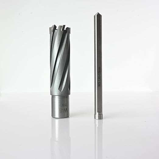 Wind Speed Carbide-Tipped Annular Cutter 7/8" Diameter x 2" Depth with Weldon Shank, High Precision Mag Drill Bit for Magnetic Drill Press, for Hard Material, Stainless Steel, Cast Iron, CT-500