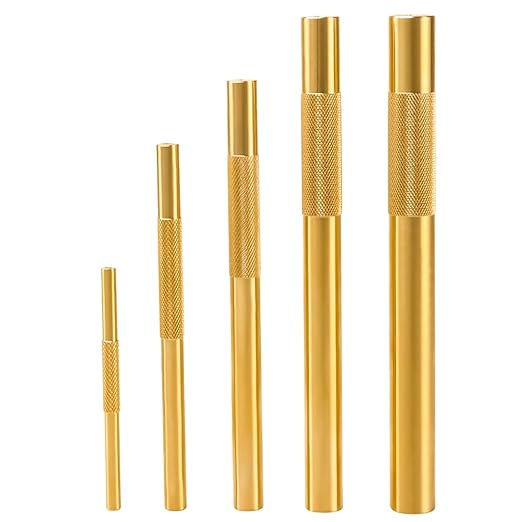 5 PCS Brass Drift Punch Tool Set for 1/4??3/8 ??1/2 ??5/8 ??3/4 ??Non-Sparking Hand Tool Brass Drift Punch Set Replace#: 045256670034 67003-MAI