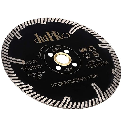 6" Granite Blade Diamond Cutting Blade for Cutting and Grinding Granite Marble Porcelain Tile (6"-1pc)…
