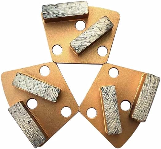 Trapezoidal Diamond Grinding Discs for Warrior, XtremePolishing & ASL Grinders, 18/20 Grit, Soft Bond, Set of 3PCS
