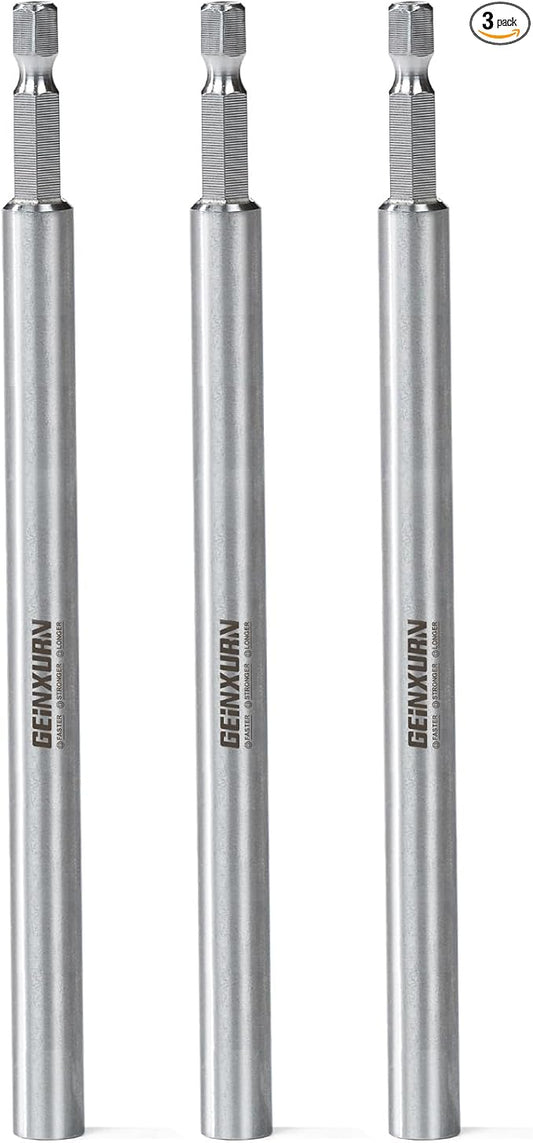 3Pc 6Inches Stainless Screwdriver Bit Holders, Extension Socket Drill Bit Magnetic Holder Hex Shank Quick-Change Drill Bit Guide