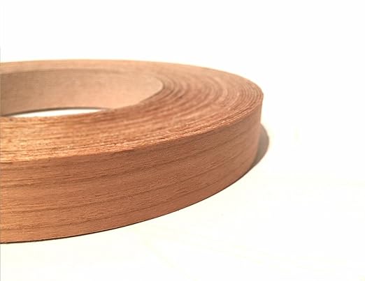 Edge Supply Cherry 13/16 in x 50 ft Roll ??Pre-Glued Iron On Wood Veneer Tape ??Wood Veneer Edge Banding Tape with Hot Melt Adhesive, Smooth Sanded Finish Ideal for Furniture & DIY, Made in USA