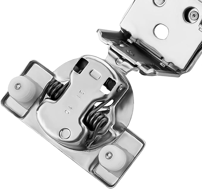 Ravinte 50 Pack 25 Pair 1-1/2 inch Overlay Cabinet Hinges Kitchen Soft Close Hidden Door for Kitchen Cabinet Stainless Steel Adjustable Hinges Satin Nickel Hardware