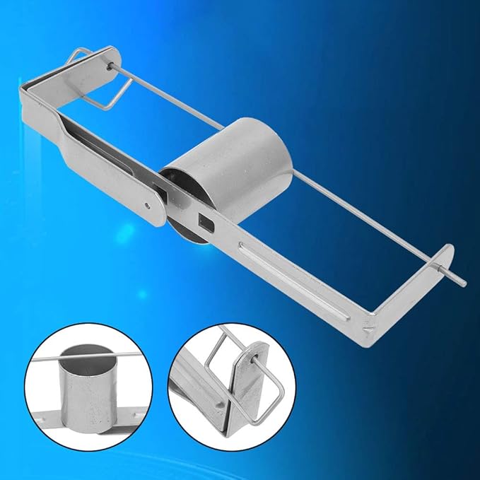 Drywall Tape Dispenser, Heavy-Duty Iron Tape Holder Reel with Belt Clip for Paper Tape, Large Capacity Metal Roll Holder for Drywall Tool Corner Beading