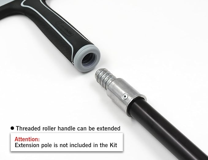 ROLLINGDOG 24 Inch Taping Knife - Drywall Taping Knife,Threaded End Can be Attached to Extension Pole,Stainless Steel Blade,Ideal for Skimming and Smoothing Walls and Ceilings