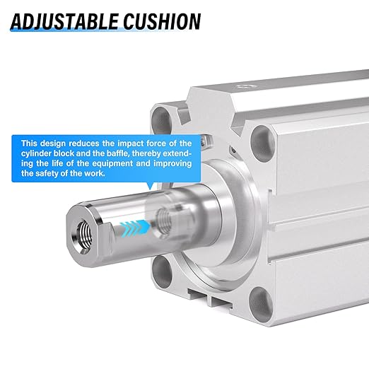 TAILONZ PNEUMATIC 50mm Bore 25mm Stroke Pneumatic Small Thin Cylinder Aluminum Pneumatic Air Cylinder SDA50-25