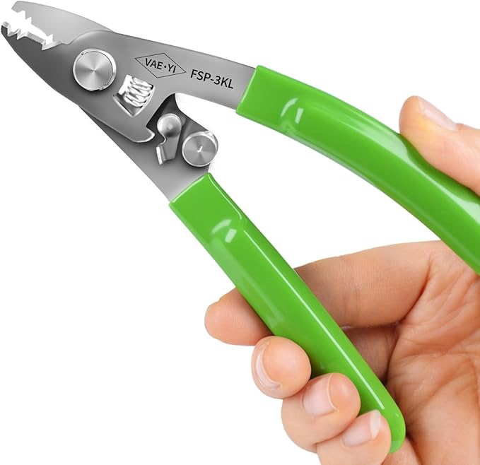 VAE쨌YI 2024 New Fiber Stripper with Kevlar Scissors function, Fiber Stripper, Cable Stripper,Stainless Steel, Fiber Optic Tools,Fiber Stripping Tool(FSP-3KL)