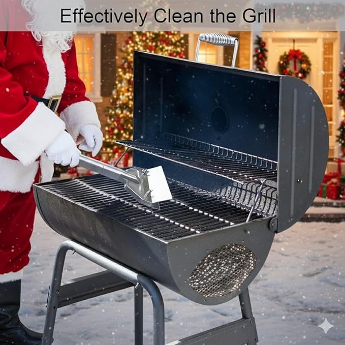 Heavy Duty Grill Scraper Commercial Griddle Scraper Set with 5 Blades, Casting Aluminum Flat Top Grill Scrapers with Small Slant Edge Grill Scraper