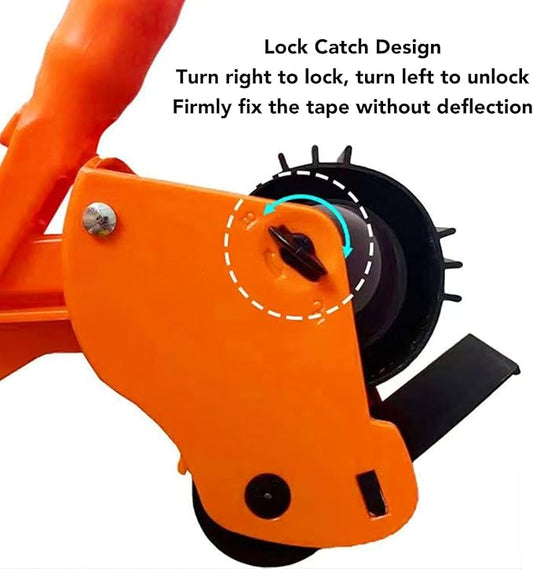 LICAEVEY Floor Tape Applicator, Manual Pushing Film Tape Dispenser with Roller & Cutter, for PVC PE EVA Floor Marking and Masking Applications