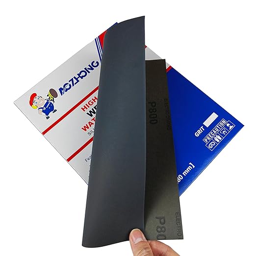 800 Grit Sand Paper, 9 x 11 Inch, 25 Pcs Wet Dry Sandpaper Sheets, Silicon Carbide for Wood, Metal, Automotive Sanding and Polishing, Waterproof and Durable