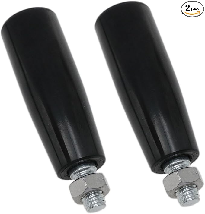 yukata Rotary Handles Lathe Hand Handle Marine Winch Handles Trailer Jack Crank Handwheel milling Machine Accessories M8 Threaded Handle with nut 2pcs (M8*63)