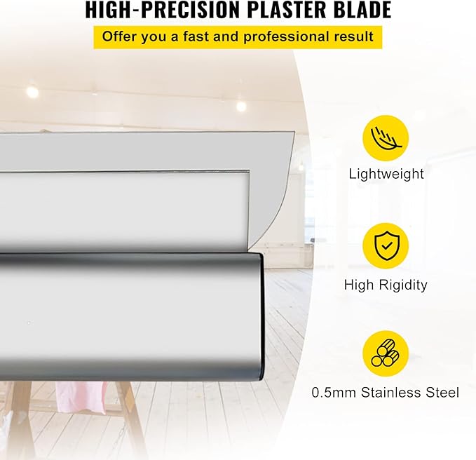 VEVOR Skimming Blade,40 inch Smoothing Knife, European Stainless Steel Construction Knife, Aluminum Blade Profile Smoothing Knockdown Spatula for Gyprock/Drywall/Wall-Board
