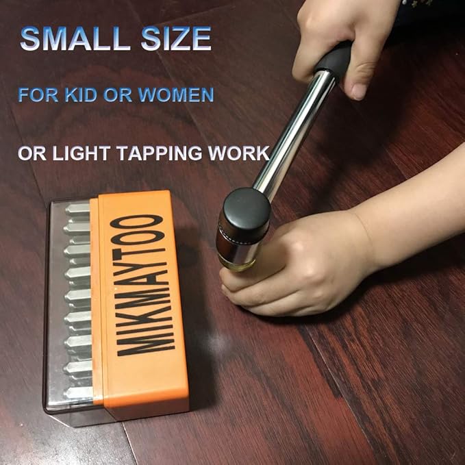 Small Rubber Mallet Hammer, Double-Faced Rubber Hammer for Jewelers Kid or women Usage or Light Tapping Work Non-Slip