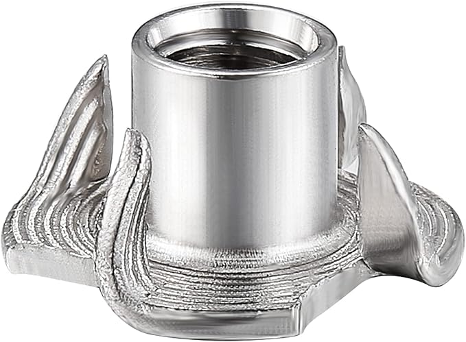 100pcs M4x8 T-nut 304 Stainless Steel Four-jaw - for Home, Hotel Outdoor Threaded Insertion