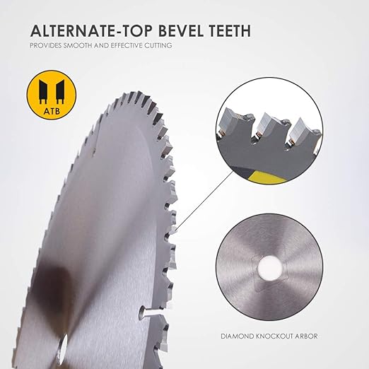 Luckyway 7-1/4 Inch Circular Saw Blade 24T Framing & 40T Ripping/Crosscutting & 60T Finish with 5/8 Inch Arbor TCT (Tungsten Carbide Tipped) Saw Blade for Cutting Wood 3-Pack