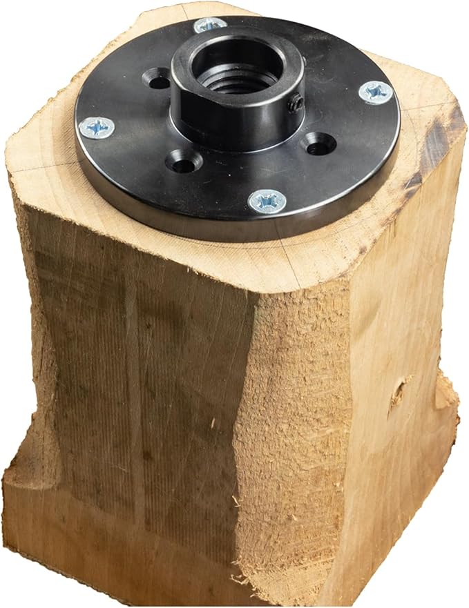 4'' Steel Wood Lathe Faceplate,Faceplate for Wood Lathe,Lathe Face Plate Fit for 1''X8TPI Spindle without Screwchuck
