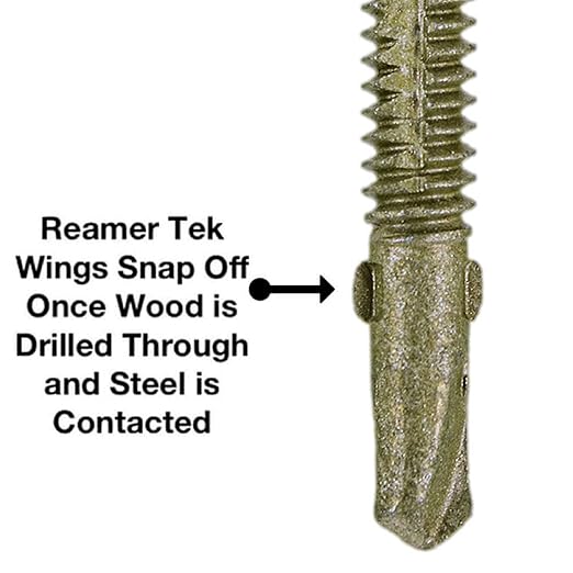 10x1-5/8 Reamer Tek Torx/Star Head Self-Drilling Wood to Metal Screws - for Flatbeds, Trailers - T-30 Torx Screw Head 5 POUNDS 565 Screws Count
