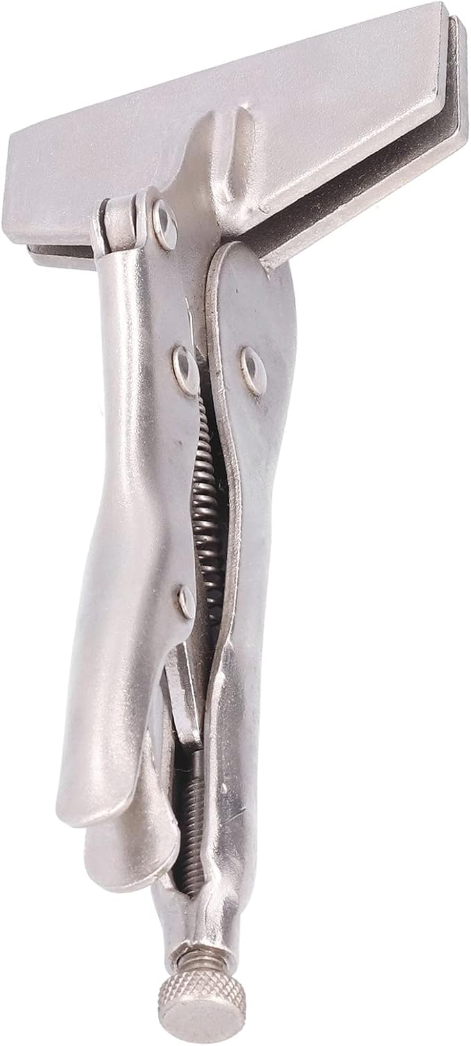 locking Sheet Metal Tool, Flat Locking Pliers Steel Adjustable Flat Head Vise Locking Grip Pliers for Connecting Welding Parts10 Inch