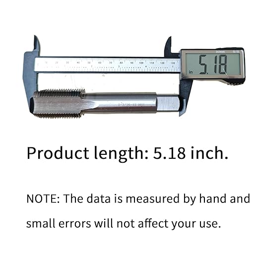 Lzcdelyxiao 1-3/16"-12 Tap, UN, Right Hand Straight Flute Thread Tap, Machine Tap, 1 3/16"-12, Nominal Diameter 1-3/16", Thread Per Inch 12 Fin Thread, Tolerance Grade 2B, High Speed Steel HSS