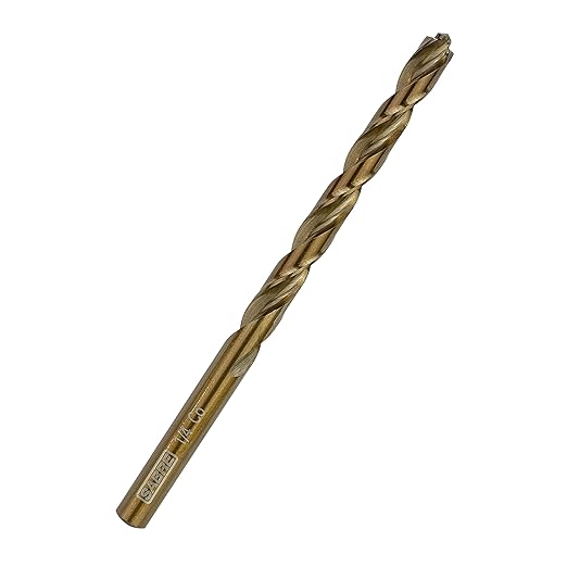 1/4 Inch Cobalt Drill Bits 5pcs Heavy-Duty Metal Drill Bit Set for Steel, Cast Iron (1/4" x 4")