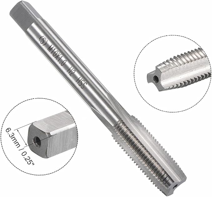 Mactoom 10mm x 1 HSS Metric Tap and Die Set Right Hand Thread,Tapping DIY Tool 3pcs (M10 x 1mm)