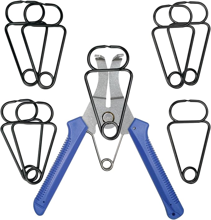 IRONSTAR Miter Spring Clamps Pliers for Woodworking, Including 8 Spring Clamps