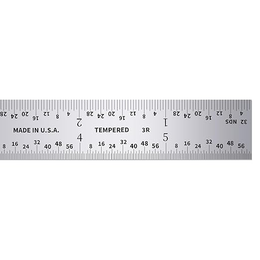 PEC Tools 6" Steel Ruler(3 Pack), 1/50" Thick X 1/2" Wide, Machinist Metal Ruler Scale with Markings 1/10", 1/50", 1/32", 1/64", Tempered Steel, Made in USA