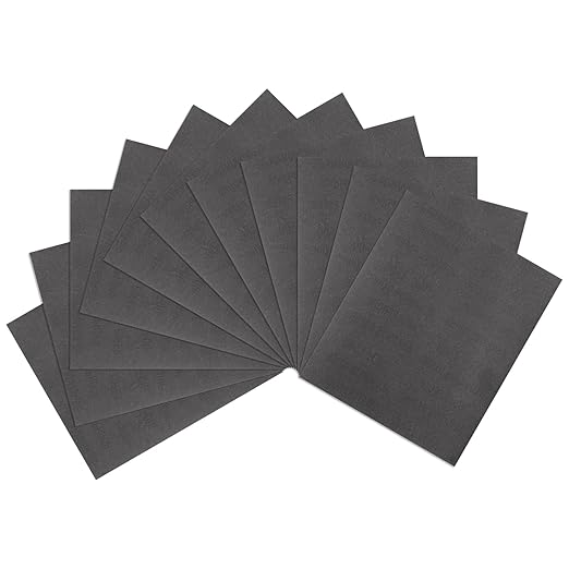 HARFINGTON 12pcs Sandpaper 1500 Grit 9 x 11 Inch A-Weight Backing Silicon Carbide Abrasive Wet Dry Sanding Sheets for Wood Finishing, Metal Sanding, Automotive Polishing