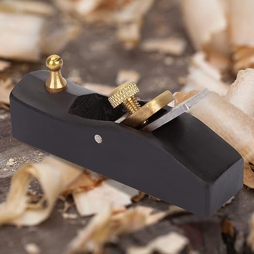 Woodworking Hand Plane with Ebony Wood and Manganese Blade for Smoothing and Trimming(80 mm)